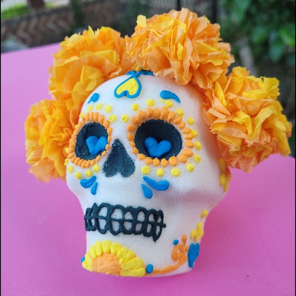 Real Sugar Skull Mexican Decor Traditional